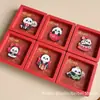 Imán para Refrigerador Panda Guochao Decoración de Año Nuevo Pegatina Magnética de Metal Atracción de Riqueza Colgante de Buena Suerte Regalo de Año Nuevo Recuerdo