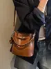 Bolso de Mano Versátil Estilo Coreano Transfronterizo Bolso Cubo para Mujer 2025 Primavera Nuevo de Moda Retro Sensación de Alta Gama Bolso de Hombro Único Cruzado