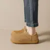 Weiwei Girl 579 Sapatos de Neve de Algodão com Sola Grossa para Mulheres Botas Curtas Aconchegantes com Forro de Lã Quentes de Inverno Sapatos Batata Pequena Birkenstock