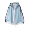 Sudadera con Capucha Cardigan de Rayas Waffle Estilo Retro Americano Marca Trendy para Hombre Primavera Otoño Sensación Relajada Diseño con Cremallera Pareja Ropa de Abrigo