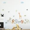 Animal elefante jirafa zócalo pegatinas de pared para habitación infantil decoración de sala de estar dormitorio pegatinas autoadhesivas C69