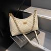 Bolso de Cadena Acolchado Simple de Lujo Accesible de Nicho para Mujer 2024 Nuevo Bolso de Hombro Cruzado de Textura de Alta Gama a la Moda para Viajar