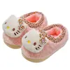 Pantuflas de Algodón de Invierno Auténticas de Hello Kitty para Niñas, Calientes y Forradas de Felpa, Pantuflas de Algodón Antideslizantes para Bebé