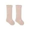 Calcetines Antimosquitos para Bebé Recién Nacido, Calcetines de Malla Fina de Tubo Alto, Calcetines para Bebé Sin Costuras con Puño Holgado, Calcetines Largos de Encaje para Niñas