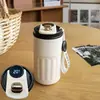 Taza termo para café con pantalla de temperatura, taza termo de agua de regalo, taza de viaje portátil de alta estética, taza simple nueva de acero inoxidable
