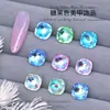 Acessórios de Arte de Unhas de Cristal de Verão Doces Coloridos Quadrados Diamante de Gelo Transparente Super Brilhantes Decorações de Celebridade da Internet para Unhas