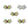 Acessórios de Joias Populares DIY Borboleta Estampada Pingente Duplo Acessórios Componentes de Joias Fecho de Elo para Pulseira W566