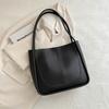 Textura de cor sólida all-match ins shoulder bag feminina 2024 primavera nova elegante simples saco axilar tote bag moda