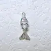 Pingente de Peixe Koi Geométrico Colorido Retentivo Banhado a Ouro Real 14k Acessórios para Pulseira Colar Brincos de Joias Artesanais DIY