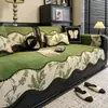 Almofada de sofá em chenille estilo vintage, adequada para todas as estações, novo design 2026, com capa fixa, antiderrapante e resistente a arranhões de gato