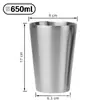 Taza de Agua de Acero Inoxidable 304, Vaso Hueco de Doble Pared para Cerveza, Taza para Bebidas Frías y Té, Vaso para Bebidas y Catering, Logo Personalizable, Antiescaldante