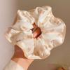 Dulce Liga para el Cabello Scrunchie para Mujeres, Satén de Alta Gama Estilo Coreano Versátil Cuerda para el Cabello, Suave Encaje Lunares Accesorio para el Cabello, Pañuelo Cuadrado para la Cabeza