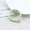 Diadema de Colores Dulces Trenzada de Doble Hilo Retorcida Goma para Cola de Cabello Alta Elasticidad Versátil Accesorios para el Cabello de Alto Valor Banda de Goma para Mujer