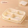 Caja de almuerzo desechable biodegradable cuadrada de almidón de maíz caja de ensalada de tres compartimentos cuatro compartimentos cinco compartimentos seis compartimentos caja de embalaje para llevar