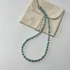 Colar de Pedras Naturais com Contas Coloridas Contas Redondas Contas de Arroz Tchecas Corrente Colorida para Clavícula Colar com Contas Pequenas Corrente para Clavícula