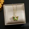 Colar Cruzado Novo de Aço Titânio Europeu e Americano Estilo Ins Feminino Corrente de Clavícula Personalizada Moda Não Desbota Joia Trevo de Quatro Folhas
