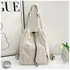 Estilo Pareja Coreana Hombro Deportivo Pana Multiusos Cordón Almacenamiento Color Sólido Casual Gran Capacidad Bolso de Hombro Moderno