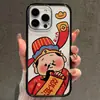 Dios de la Fortuna Adecuado para Funda de Teléfono Apple 17 Pro Max Modelo Nuevo 16 Acrílico 14 Dibujos Animados Lindos 13 Protector