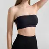 Sutiã esportivo de yoga sem alças com bojos embutidos, design de costas vazadas, roupa íntima esportiva, top fitness, regata para mulheres