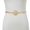Popular Cadena Metálica Europea y Americana para Mujer Oro Calado con Diamantes Cadena de Cintura Ropa de Mujer Combinación Total Cadena Corporal Cinturón