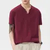 2026 Nueva Camiseta de Manga Corta Lavada Pesada de Marca Americana Retro de Moda para Hombre, Verano Holgada de Cuello Redondo de Media Manga