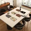 Jogo Americano de Mesa de Jantar Estilo Medieval, Toque de Luxo Leve e de Alta Qualidade, Toalha de Mesa para Mesa de Centro, Não Lavável, Impermeável, À Prova de Óleo, Resistente ao Calor