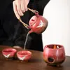 Estufa de Alcohol Cultural y Creativa de la Ciudad Prohibida, Cafetera de Té, Juego Completo para Preparar Té Kung Fu, Regalo Empresarial para el Festival de Mediados de Otoño