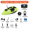 Barco Cebo Luminoso Sonda de Peces con Posicionamiento GPS y Retorno Automático Barco Cebo con Control Remoto de 500m para Alimentar y Enganchar Peces