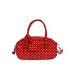 Bolsa Boston de Luxo Leve da Moda, Bolsa de Ombro Transversal Estilo Coreano Ins de Nicho, Bolsa Quadrada Pequena Personalizada com Bolinhas para o Dia a Dia