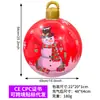 Nueva bola inflable de cabeza de ciervo de dibujos animados transfronteriza, bola de Navidad, colgante de decoración de jardín exterior, linterna de bola de PVC