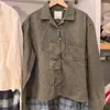 Camisa Feminina 26 Outono/Inverno Nova de Flanela Boxy / Xadrez / Manga Longa Camisa de Ar Condicionado Camisa Fina 489508