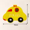 Parches Bordados de Coches de Dibujos Animados, Parches Bordados por Computadora Multicolores para Decoración de Ropa Infantil, Suministro Transfronterizo