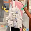 Mochila de Estilo Universitario Nuevo de Comercio Exterior para Mujer Estilo Coreano Bolsa para Estudiante Bolsa para Estudiante de Primaria y Secundaria Tela de Nylon Mochila de Gran Capacidad