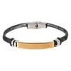 Pulseiras Masculinas de Aço Inoxidável da Moda Europeia e Americana, Correntes de Aço Simples Personalizadas, Pulseiras com Gravação, Pulseiras de Joias para Casais Masculinas e Femininas