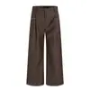Artículo Popular Estilo Old Money Diseño Cosido Pantalones de Corte Limpio con Caída Pantalones Casuales Unisex Sueltos de Pierna Ancha Rectos