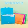 Bolsa Organizadora Carpeta Simple Patrón Cuadrado A4 Multicapa Gran Capacidad Bolsa para Archivos Maletín Carpeta de Almacenamiento para Exámenes Estudiantiles