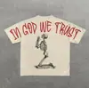 Punk Europeu e Americano Edição Grande Impresso T-Shirt Y2K Estilo Hip Hop Masculino T-Shirt Mascarado Menina Gótico Manga Curta Top