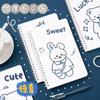 Cuaderno de Espiral A5 Dibujos Animados Lindo Estudiantes de Primaria Cuaderno de Línea Horizontal Engrosado Protección Ocular Color Suave Cara Copia Bloc de Notas Portátil
