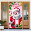 Amazon Transfronterizo Nuevo Adorno de Cubierta de Puerta Navideña Regalo de Papá Noel Cubierta de Puerta Tela de Fondo para Ambiente de Fiesta Navideña