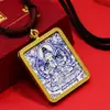 Nuevo Thangka Pintado Nepalí Tíbet Zodiaco Tradicional Ocho Deidades Guardianas Buda Colgante Collar Colgante Tíbet Venta al por mayor