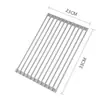 Estante para Platos Plegable para Fregadero de Cocina, Esterilla Plegable para Secado de Platos, Estante de Almacenamiento para Lavabo de Verduras, Secado Multifuncional para Tazones y Platos