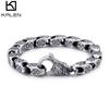Acero Inoxidable Fundido Joyería Vintage al por Mayor Estilo Europeo y Americano Personalidad Audaz Floral Hueco Punk Acero de Titanio Pulsera para Hombre