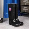 Botas de lluvia para hombre, botas de trabajo altas para hombre, cubrebotas antideslizantes de caña media y baja, zapatos de goma impermeables, botas de agua para hombre de primavera-verano