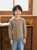 Suéter básico de cuello redondo de lana pura para niños y niñas de otoño e invierno, suéter de cachemira para niños medianos y grandes, suéter de fondo.