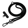 Cordón Tres en Uno para Teléfono Móvil de Muñeca para Colgar del Cuello Cruzado Longitud para Hombre y Mujer Cuerda Trenzada Fuerte Correa Lateral de Metal Desmontable