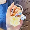 Llavero creativo de tarjeta de texto acrílica puede amor significado seguro alegría colgante de bolsa lindo accesorios de grano regalo