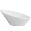 Fábrica de cuencos de cerámica personalizados, venta al por mayor, cuenco diagonal creativo de color sólido con forma, cuenco de ensalada de estilo occidental, cuenco de cocina de hotel, vajilla