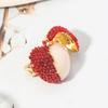 Broche Lichia Concubina Madura Pintura Sorriso Fruta Óleo Broche de Lichia Fofo Corsage Feminino de Alta Qualidade Alfinete para Terno Suéter