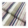 Tecido para Vestido Camisa Feminino Jacquard Colorido em Fio Tingido Algodão Listrado Duas Cores Textura Tridimensional