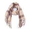 Fabricante Personaliza Nuevo Estilo Otoño e Invierno Bufanda Chal de Flecos a Cuadros de Imitación Mohair con Patrón de Círculos para Comercio Exterior en Europa y América